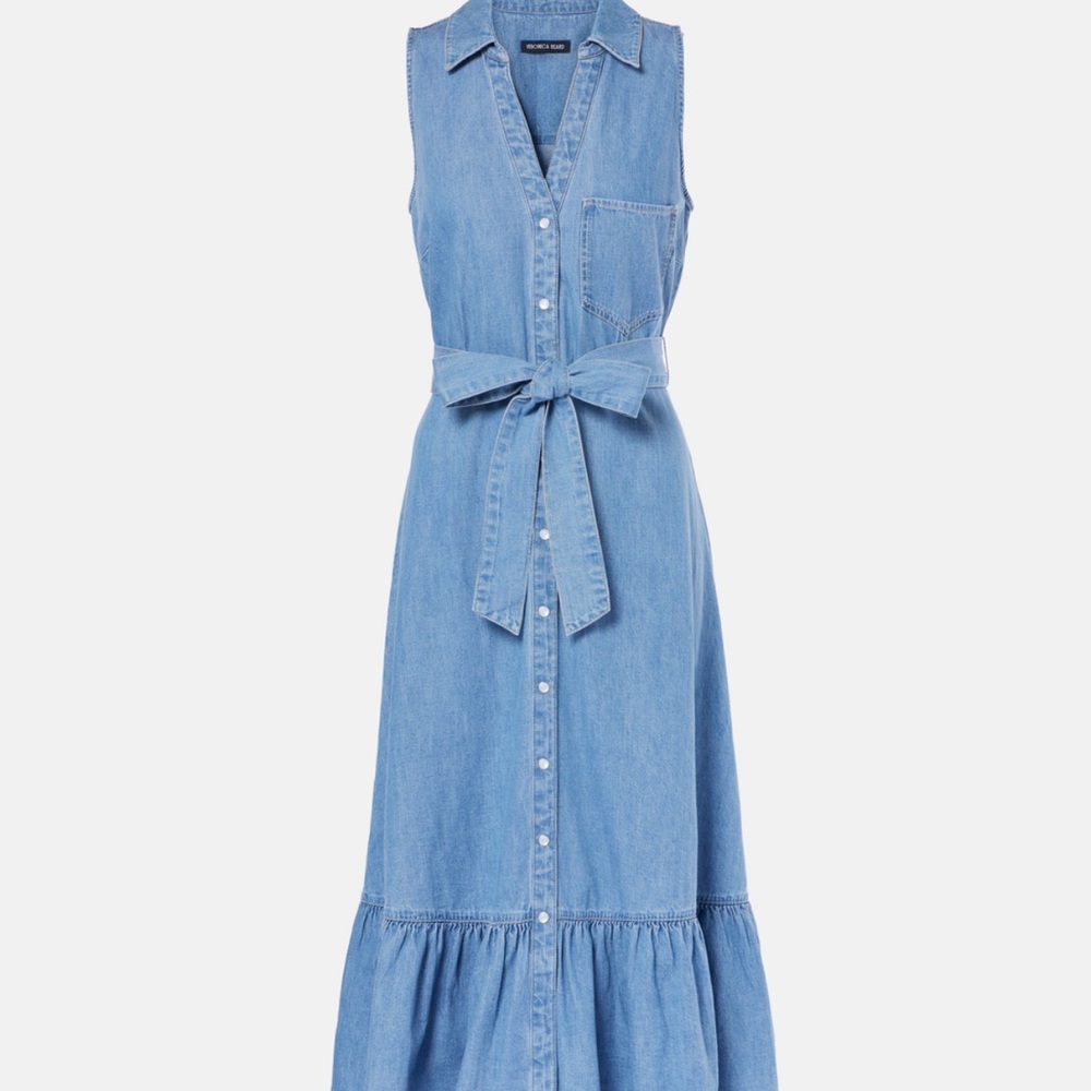 Veronica Beard Edwina denim shirt dress 
Size 4